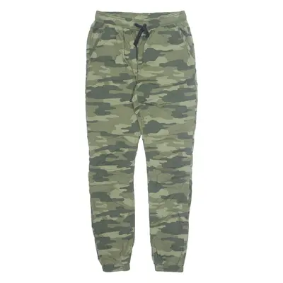 C&A Camo Mens Trousers Green Regular Tapered W28 L30