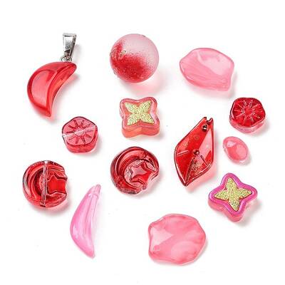 Mixed Styles & Shapes Glass Cabochons/Pendants/Links/Beads
