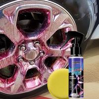 Car Wheel Cleaning Agent, Rim Wheel Rust Remover with Sponge, Professional Car Wheel Cleaning Agent, Car Washing Accessorie...