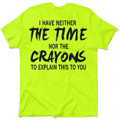 Crayons - Safety Yellow Pocket T-Shirt