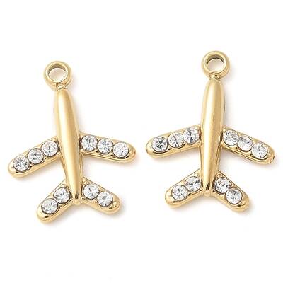 Ion Plating(IP) 304 Stainless Steel with Rhinestone Charms