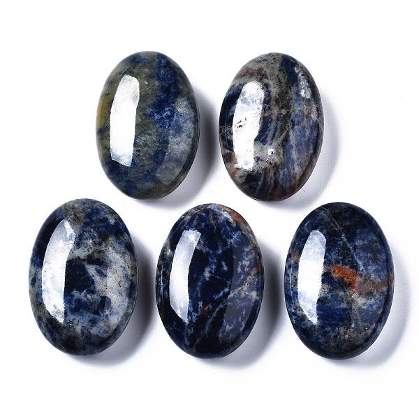 Natural Sodalite Oval Palm Stone