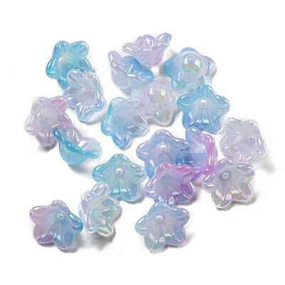 Iridescent Acrylic Bead Caps