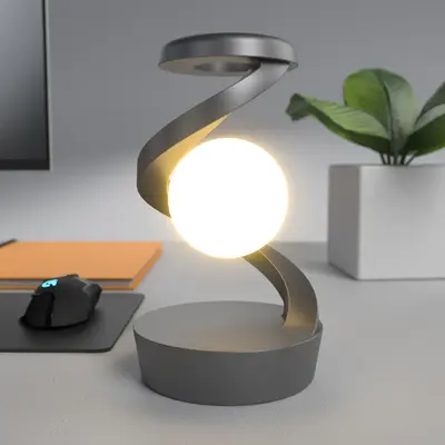 Rotating Moon Desk Lamp With Phone Wireless Charging Sensor Control Table Lamps Decorative Desktop Lamp Small Night Lamp Home...