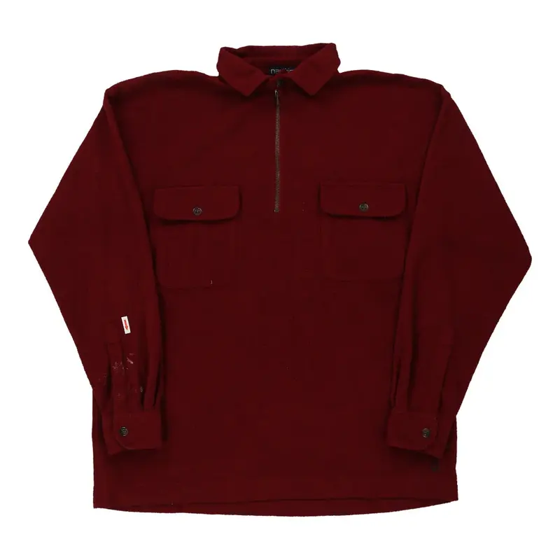 Nautica Collared Fleece - Medium Red Polyester