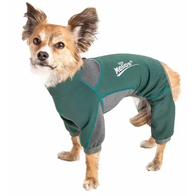 Dog Helios® Rufflex Dog Warmup Track Suit - Blue & Gray - X-Small
