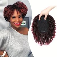 Dreadlock Hair Topper Wig - Synthetic Afro Curly Braids for Men & Women, Short Locs Toupee with Bouncy Curls, High-Temperatur...