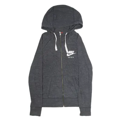 NIKE Just Do It. Mens Grey Hoodie Full Zip M