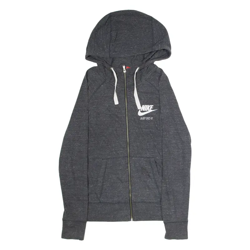 NIKE Just Do It. Mens Grey Hoodie Full Zip M