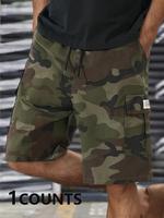 Men's Camo Print Multi-pocket Cargo Shorts, Regular Fit Casual Fashion Comfy Breathable Shorts for Summer, Men's Bottoms for ...