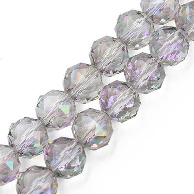 Electroplate Transparent Glass Beads Strands