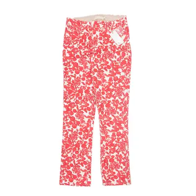 TORY BURCH Floral Design Jeans Cream Denim Regular Bootcut Womens W23 L28