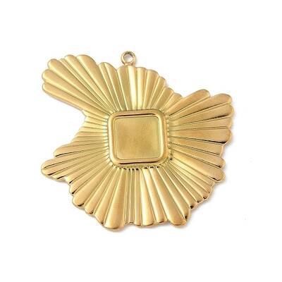 304 Stainless Steel Pendant Cabochon Settings