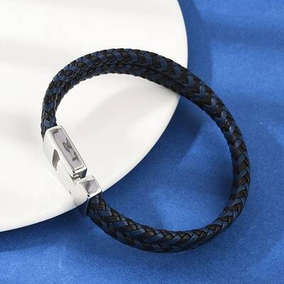 Braided Microfiber Leather Cord Bracelets for Women Men