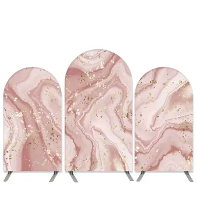 Aperturee Marble Texture Theme Light Pink Birthday Arch Backdrop Kit | Chiara Arch Backdrop Diy | Chiara Wall Backdrop Diy | ...