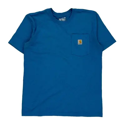 Carhartt T-Shirt - Medium Blue Cotton Blend