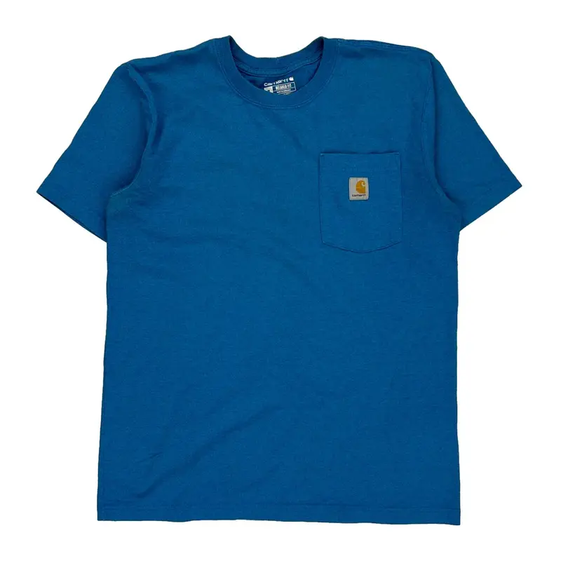 Carhartt T-Shirt - Medium Blue Cotton Blend