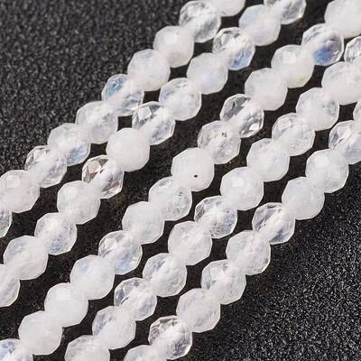 Natural Rainbow Moonstone Bead Strand