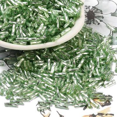 Glass Twist Bugle Beads