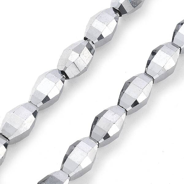 Electroplate Transparent Glass Beads Strands