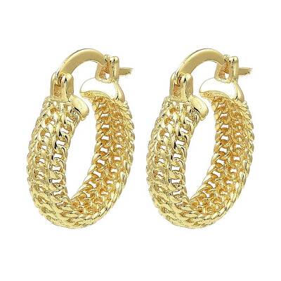 Rack Plating Brass Hollow Hoop Earrings