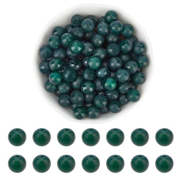 Natural Green Onyx Agate Beads Strands