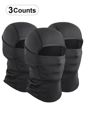 Breathable Full Face Masks, 3 Counts Quick-drying Hood Cap, Motorcycle Helmet Liner, Sports Outdoor Hiking Scarf, Cycling Fac...