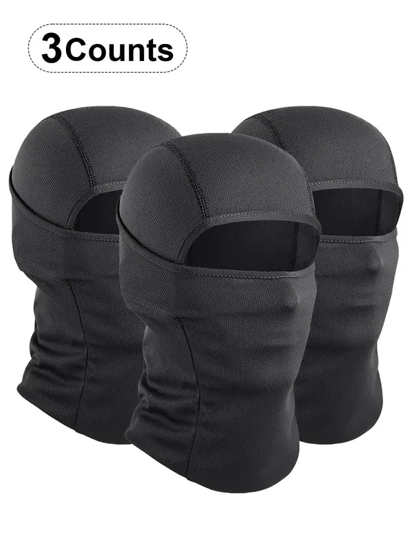 Breathable Full Face Masks, 3 Counts Quick-drying Hood Cap, Motorcycle Helmet Liner, Sports Outdoor Hiking Scarf, Cycling Fac...