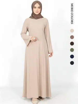 Long Sleeve Maxi Dress Modest Abaya for Women  Breathable and Comfortable with High Drape Cross Back Tie Design  Perfect for ...