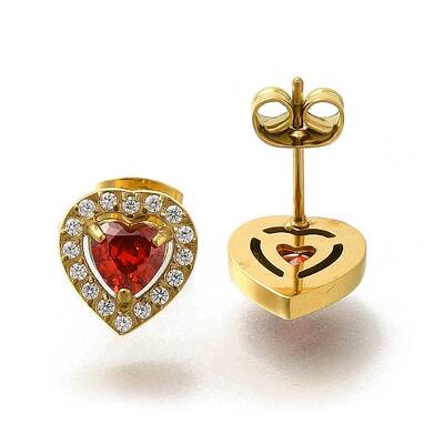Ion Plating(IP) 304 Stainless Steel Stud Earrings