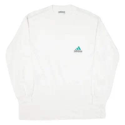 ADIDAS EQUIPMENT Mens T-Shirt White Long Sleeve Crew Neck L