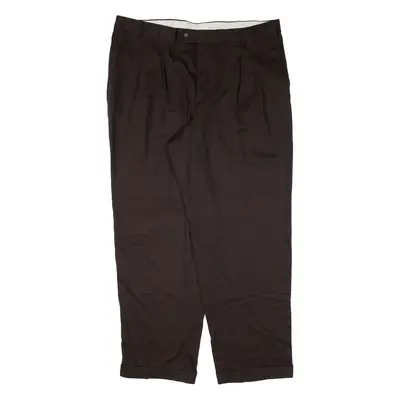 VINCI Mens Trousers Brown Relaxed Straight W40 L30