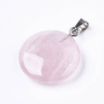 Synthetic Rose Quartz Pendants