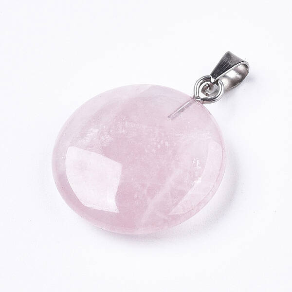 Synthetic Rose Quartz Pendants