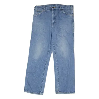 DICKIES Workwear Mens Jeans Blue Regular Straight Stone Wash W36 L30