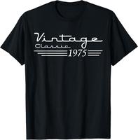 100% Cotton Vintage 50th Birthday Decorations Vintage 1975 50 Years Old T-Shirt