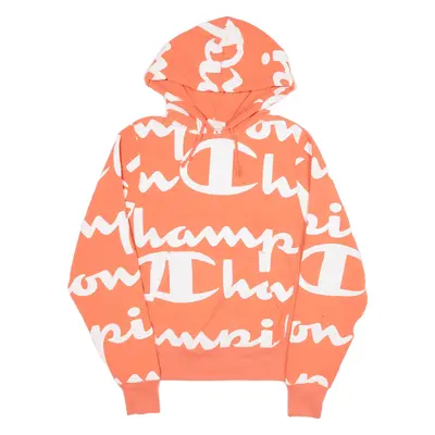 CHAMPION Reverse Weave Hoodie Pink Pullover Womens S
