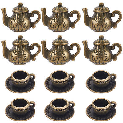 40Pcs 2 Styles Tibetan Style Alloy Pendants