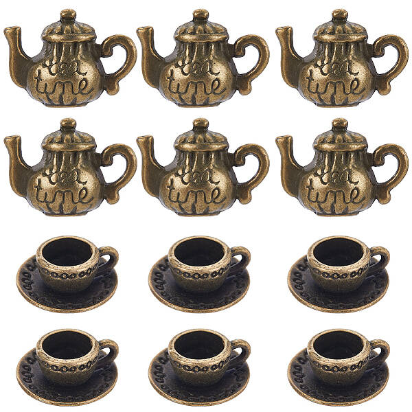40Pcs 2 Styles Tibetan Style Alloy Pendants