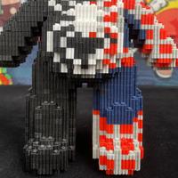 Multi color compressed link small building block series -Spinner Bear+Hero Bear-2