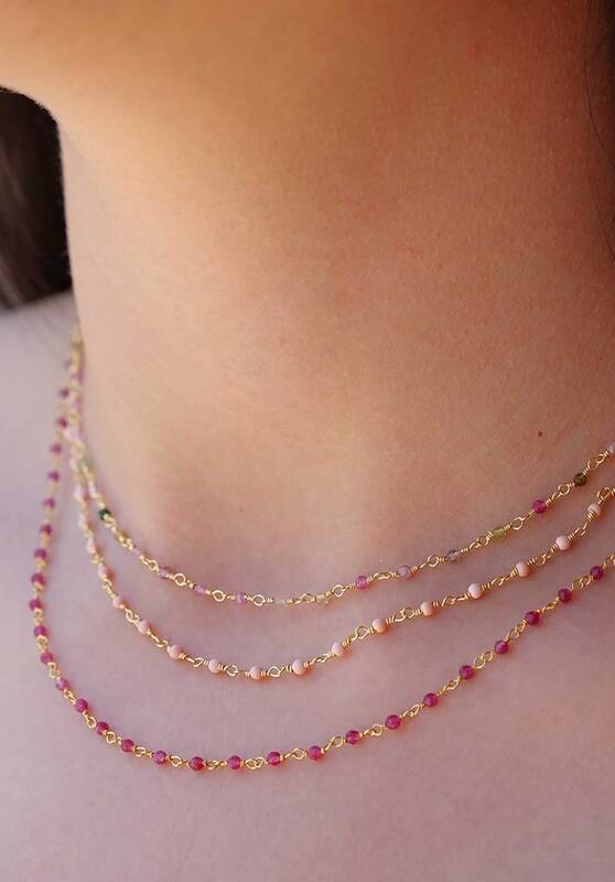 Necklace Cifr Framboise | Color: FRAMBOISE | Size: U