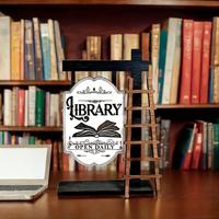 Wooden Book Sign, Creative Library Decoration, Bookshelf Decoration Gift, Book Lover's Gift, Reader's Gift, Home Decor