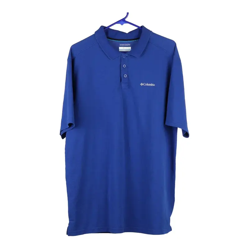 Columbia Polo Shirt - Large Blue Cotton
