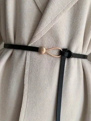 Women's Simple Style Plain Color Knot Belt with Knot Design, Adjustable Belt, Fashion Belt for Daily Clothing Decor, Trendy A...
