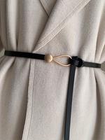 Women's Simple Style Plain Color Knot Belt with Knot Design, Adjustable Belt, Fashion Belt for Daily Clothing Decor, Trendy A...