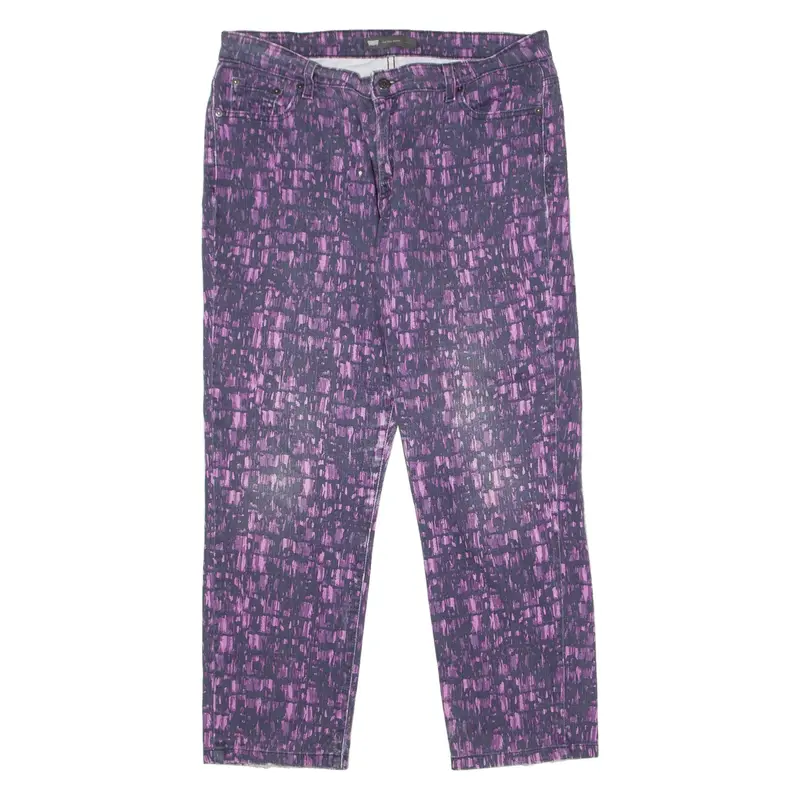 LEVI'S Mid Rise Womens Trousers Purple Regular Skinny W34 L26