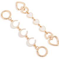 2 count Bag Extender Chain Purse Strap Extenders for Handbags, Heart & Moon Purse Extender Chain Replacement Small Bag Charms...