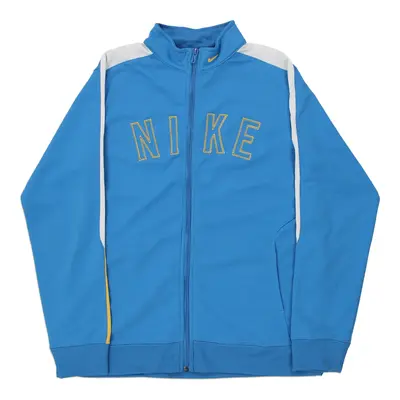 Nike Spellout Track Jacket - XL Blue Polyester