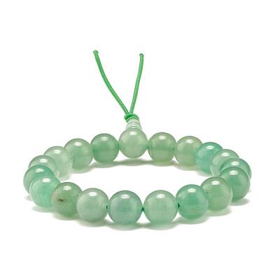 Natural Green Aventurine Round Beads Stretch Bracelet