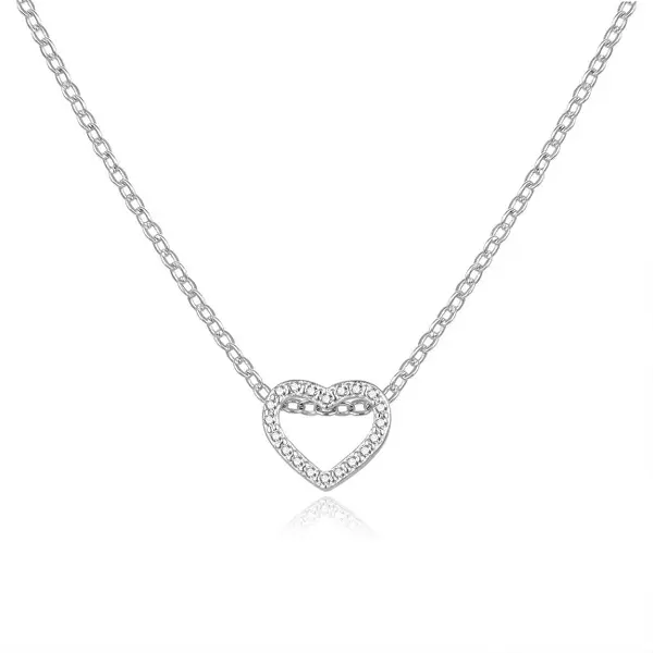 Beneto AGS1283/47L Silver Necklace with Zirconia (Chain, Pendant)